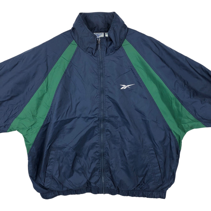 90'S Reebok nylon jacket, men's size XL Nylon navy blue type Vintage Second Hand