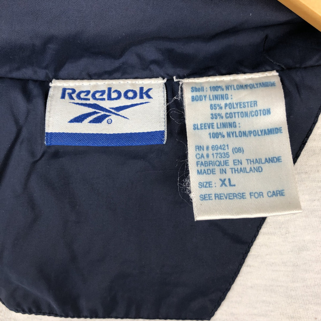 90'S Reebok nylon jacket, men's size XL Nylon navy blue type Vintage Second Hand