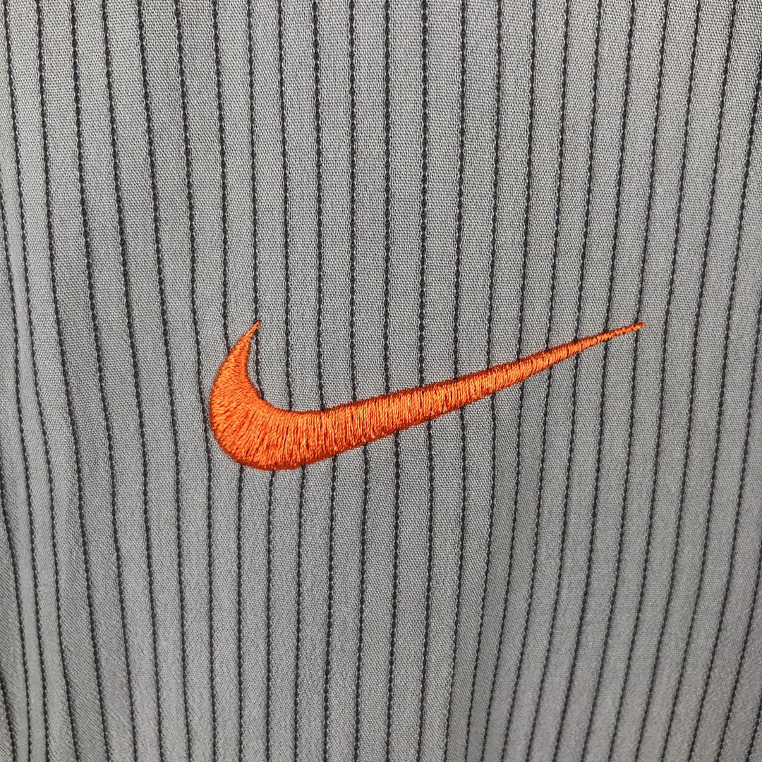 Nike Stripe Pattern Reversible Windbreaker, Men's Size L (approx.) cotton gray type Vintage Second Hand