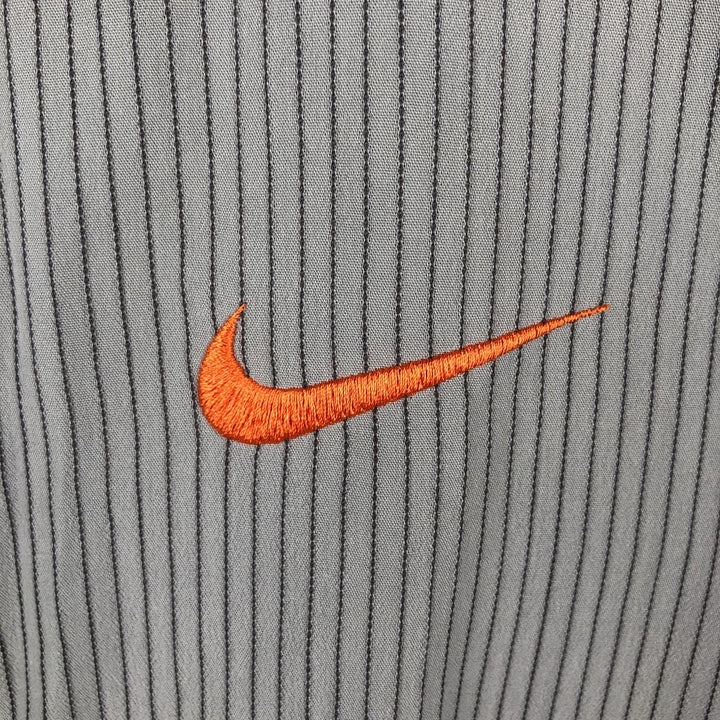 Nike Stripe Pattern Reversible Windbreaker, Men's Size L (approx.) cotton gray type Vintage Second Hand