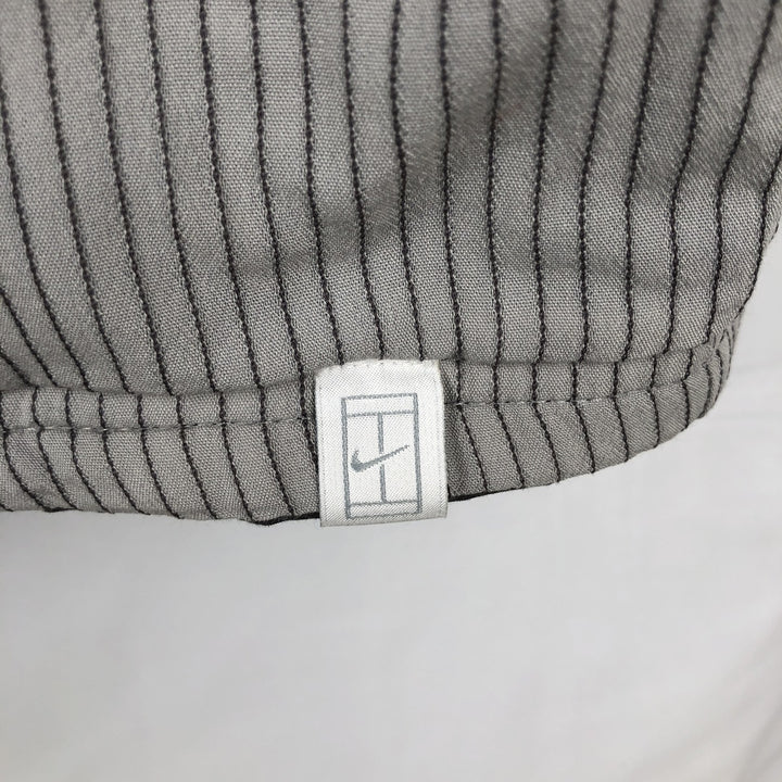 Nike Stripe Pattern Reversible Windbreaker, Men's Size L (approx.) cotton gray type Vintage Second Hand