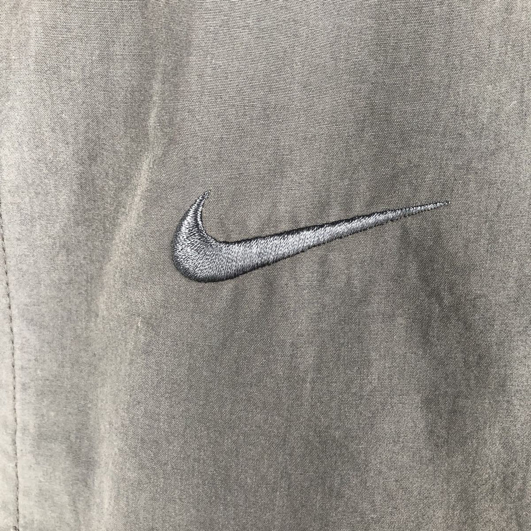 Nike Stripe Pattern Reversible Windbreaker, Men's Size L (approx.) cotton gray type Vintage Second Hand
