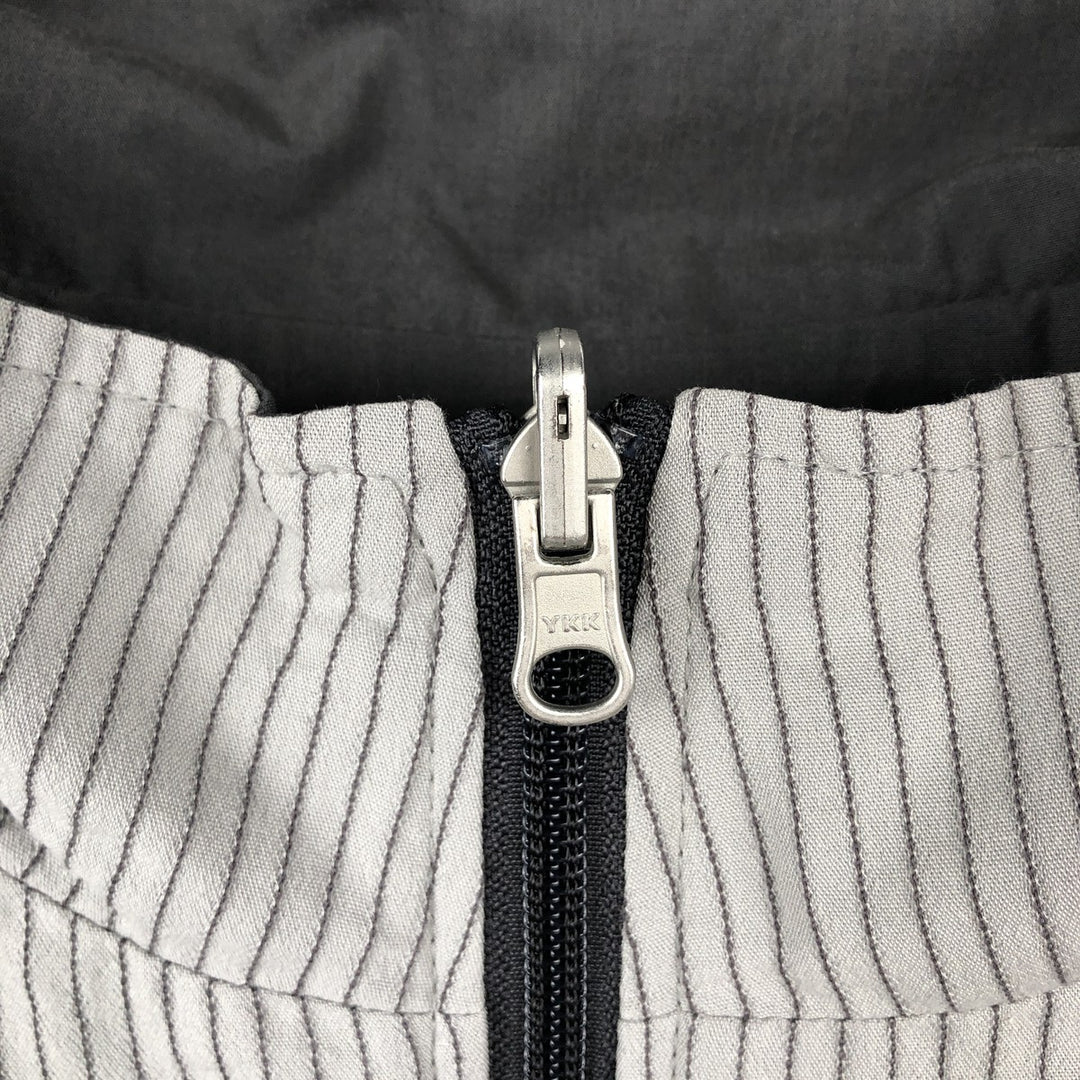 Nike Stripe Pattern Reversible Windbreaker, Men's Size L (approx.) cotton gray type Vintage Second Hand