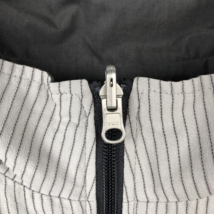 Nike Stripe Pattern Reversible Windbreaker, Men's Size L (approx.) cotton gray type Vintage Second Hand