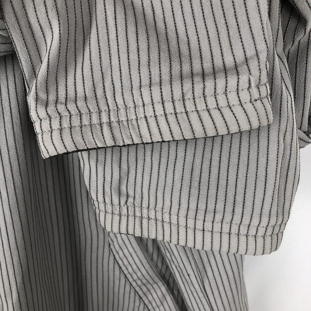 Nike Stripe Pattern Reversible Windbreaker, Men's Size L (approx.) cotton gray type Vintage Second Hand