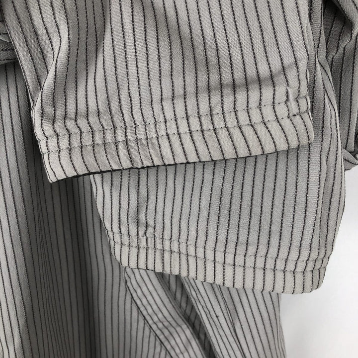Nike Stripe Pattern Reversible Windbreaker, Men's Size L (approx.) cotton gray type Vintage Second Hand
