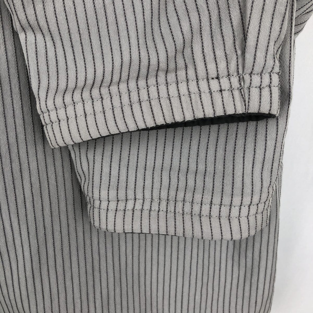 Nike Stripe Pattern Reversible Windbreaker, Men's Size L (approx.) cotton gray type Vintage Second Hand