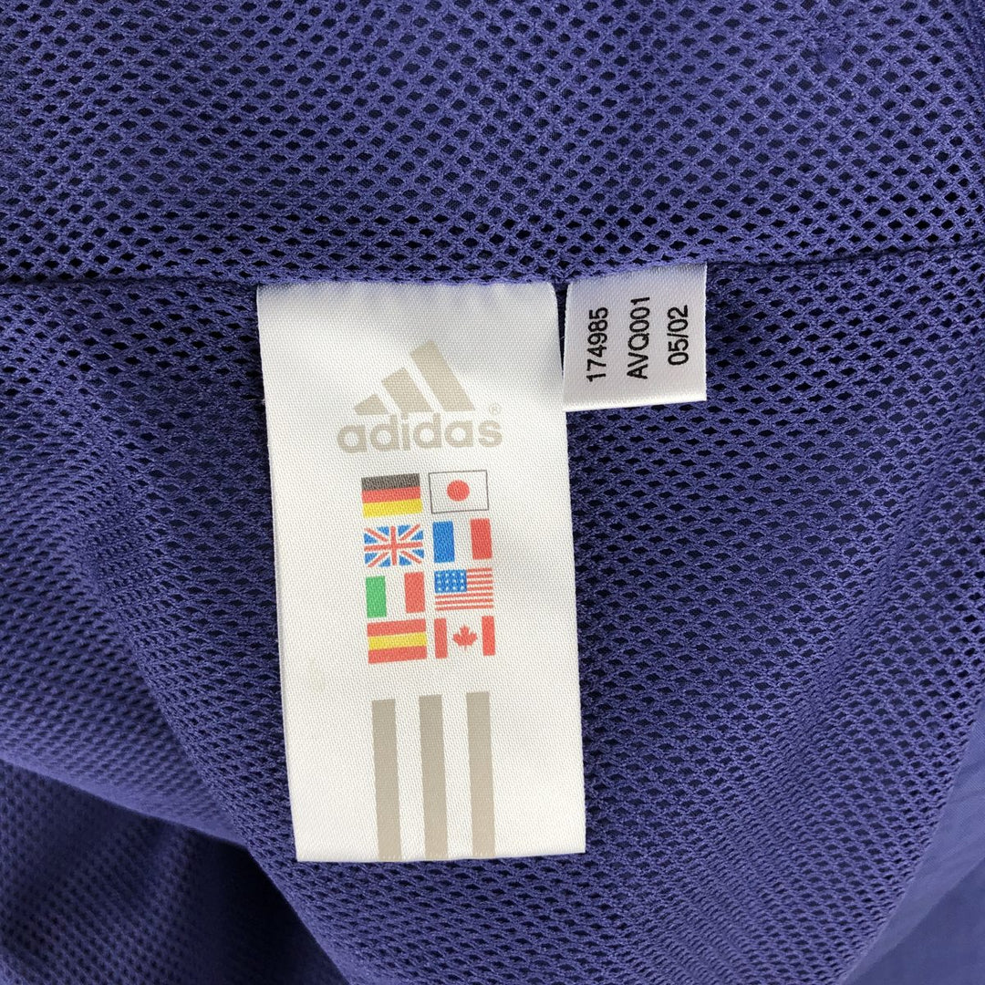 00'S Adidas nylon jacket, men's size L Nylon Purple type blue-purple Vintage Second Hand