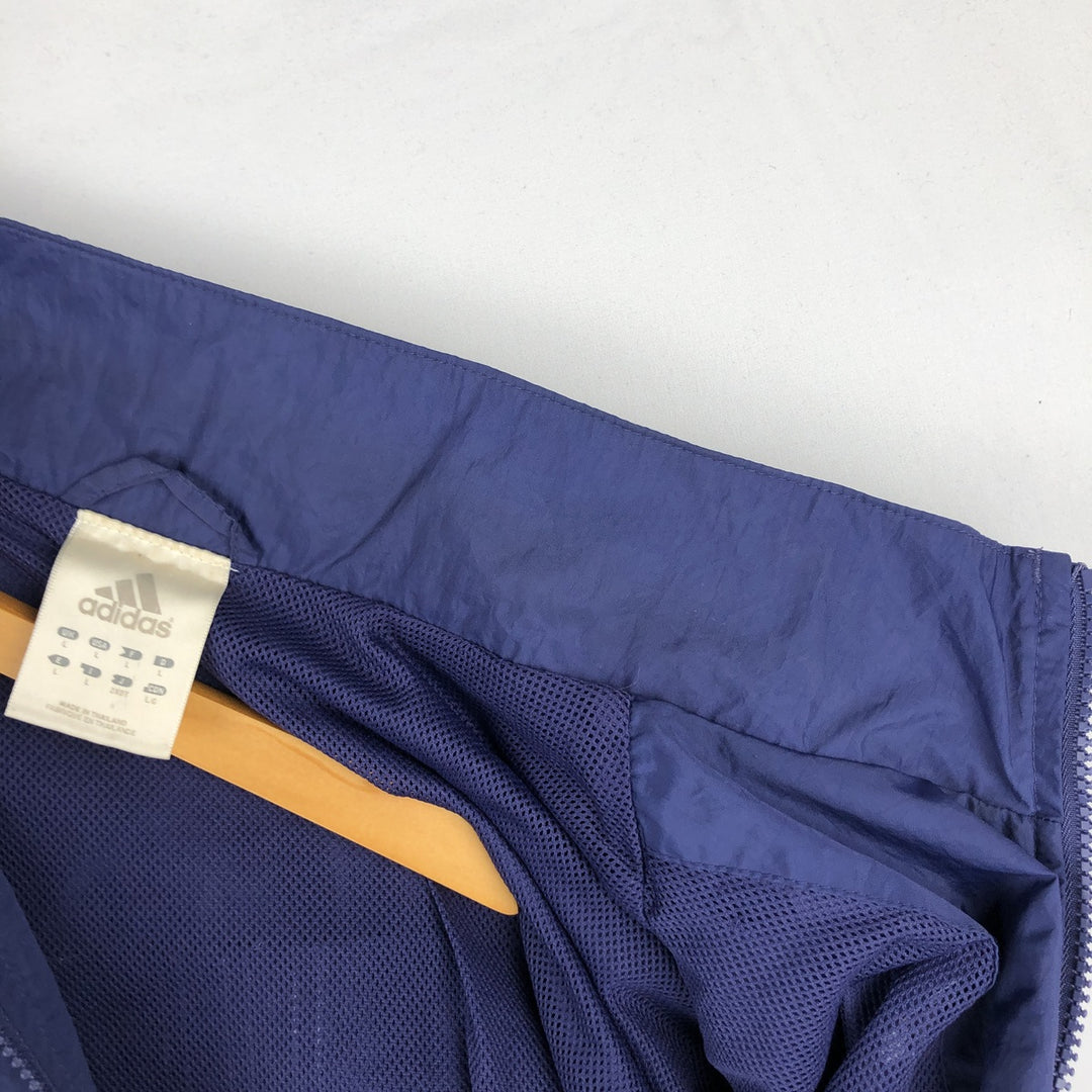 00'S Adidas nylon jacket, men's size L Nylon Purple type blue-purple Vintage Second Hand