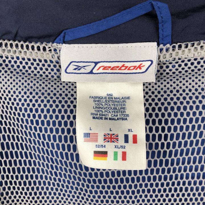 Reebok Windbreaker Men's Size L polyester blue type Vintage Second Hand