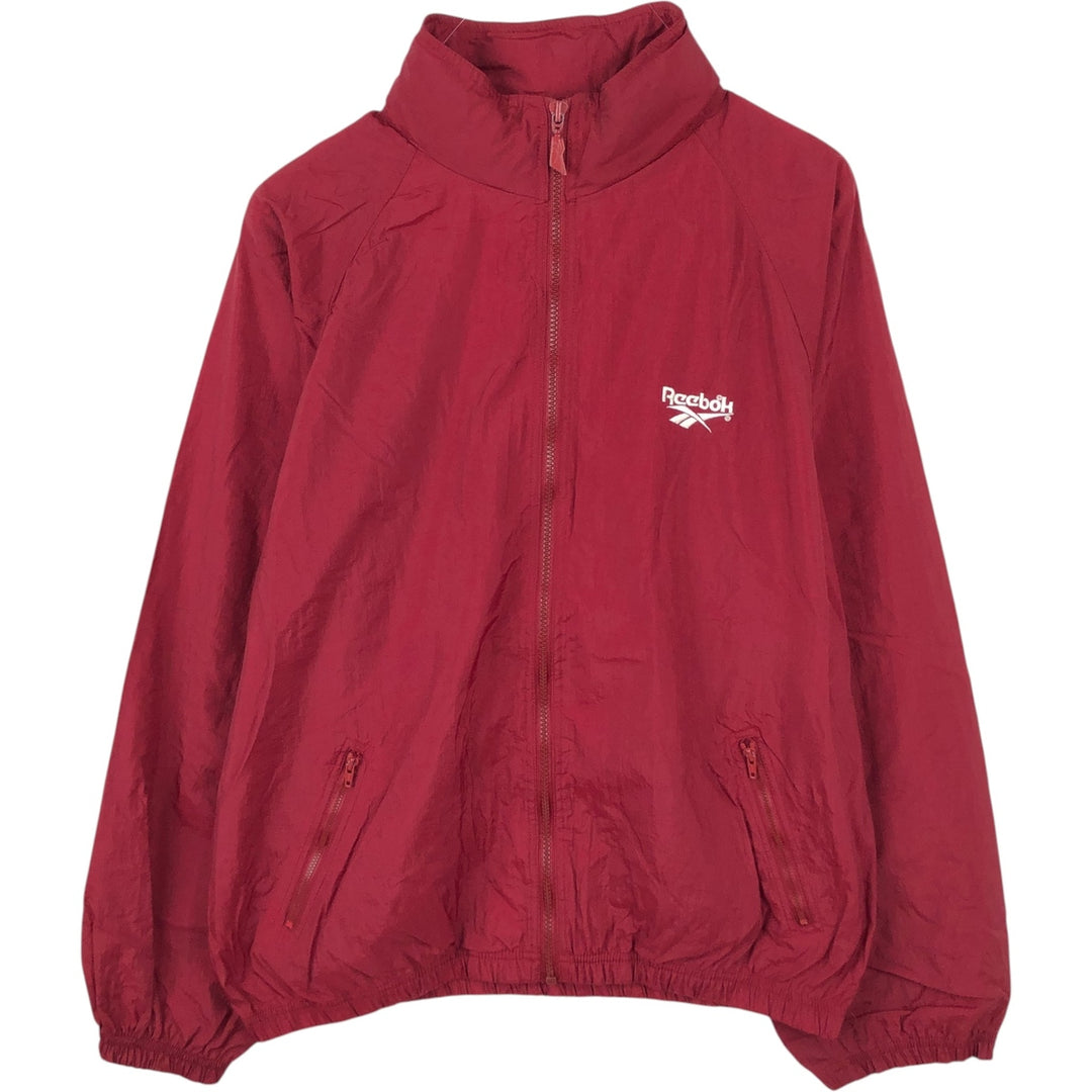 Reebok nylon jacket, men's size M (approx.) Nylon red type Vintage Second Hand
