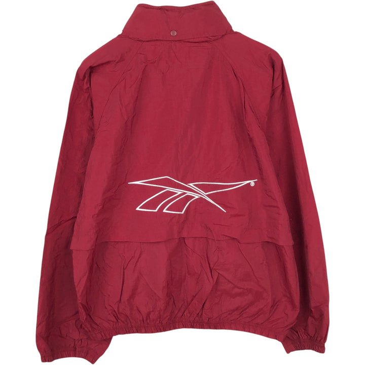 Reebok nylon jacket, men's size M (approx.) Nylon red type Vintage Second Hand