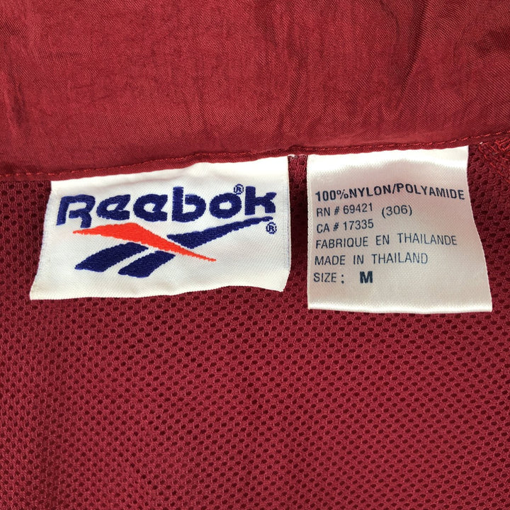 Reebok nylon jacket, men's size M (approx.) Nylon red type Vintage Second Hand