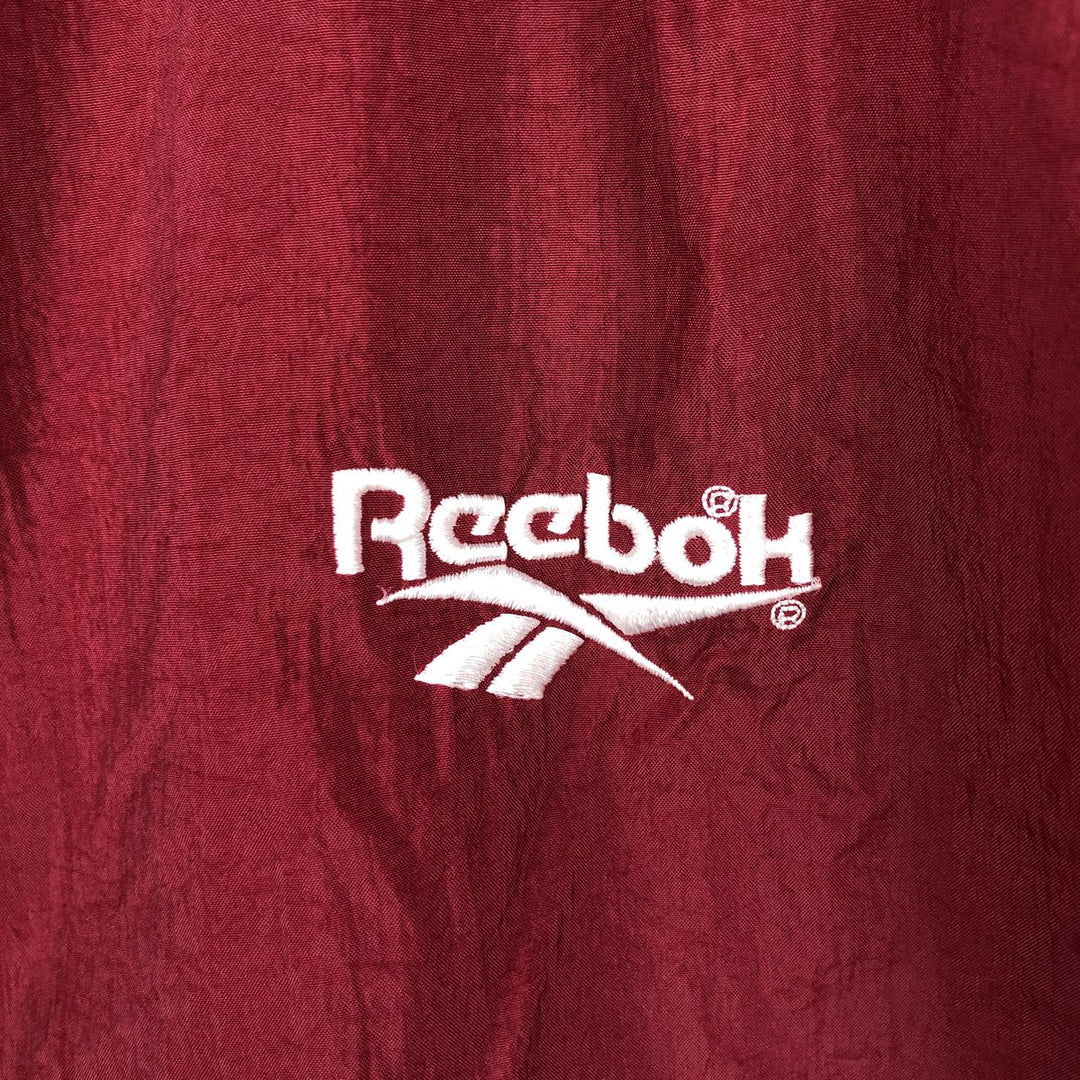 Reebok nylon jacket, men's size M (approx.) Nylon red type Vintage Second Hand
