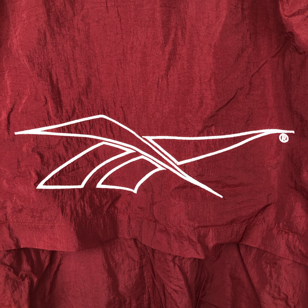 Reebok nylon jacket, men's size M (approx.) Nylon red type Vintage Second Hand