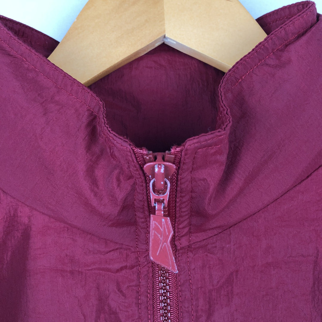 Reebok nylon jacket, men's size M (approx.) Nylon red type Vintage Second Hand
