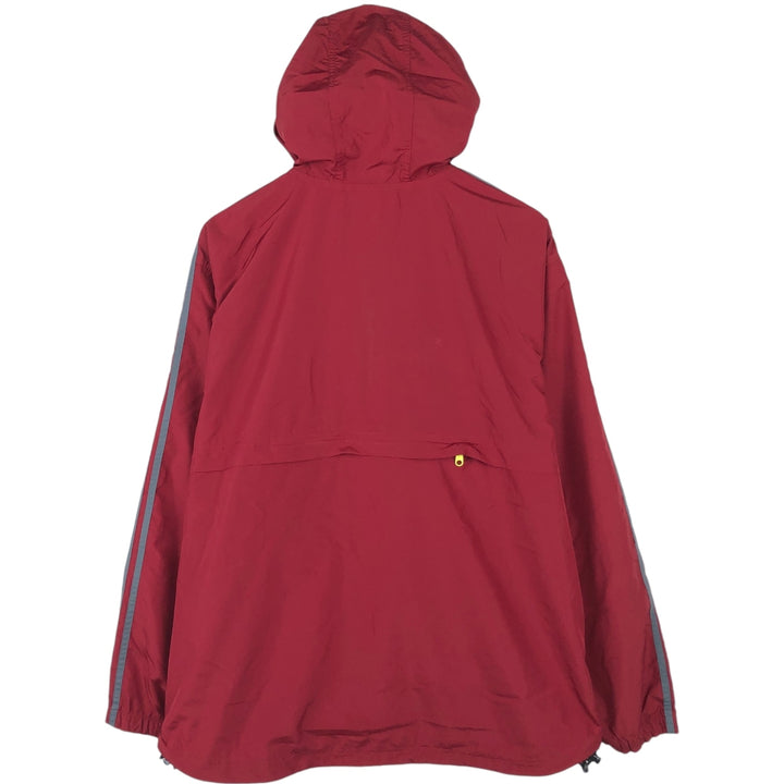 90'S Adidas PACKABLE hooded windbreaker, men's size L (approx.) polyester red type Vintage Second Hand