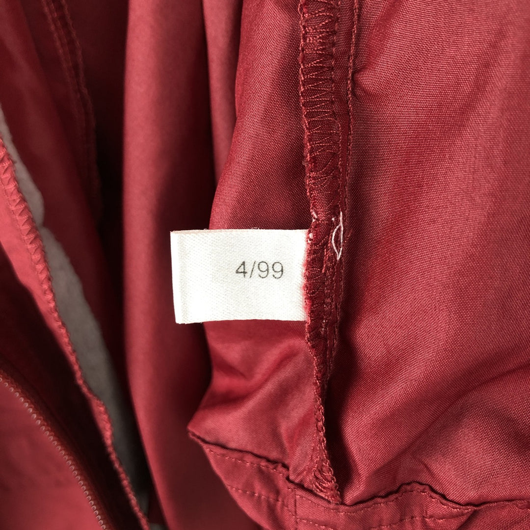 90'S Adidas PACKABLE hooded windbreaker, men's size L (approx.) polyester red type Vintage Second Hand