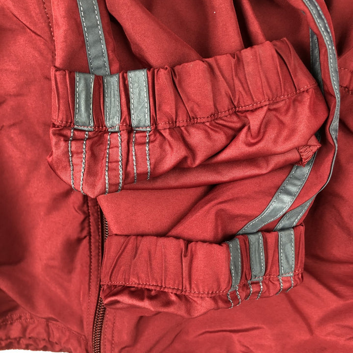 90'S Adidas PACKABLE hooded windbreaker, men's size L (approx.) polyester red type Vintage Second Hand
