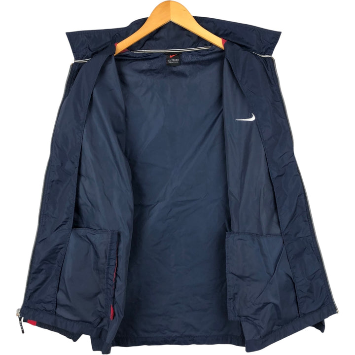 Nike collared windbreaker, men's size L (approx.) polyester navy blue type Vintage Second Hand