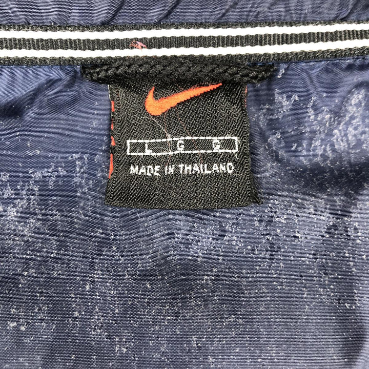 Nike collared windbreaker, men's size L (approx.) polyester navy blue type Vintage Second Hand