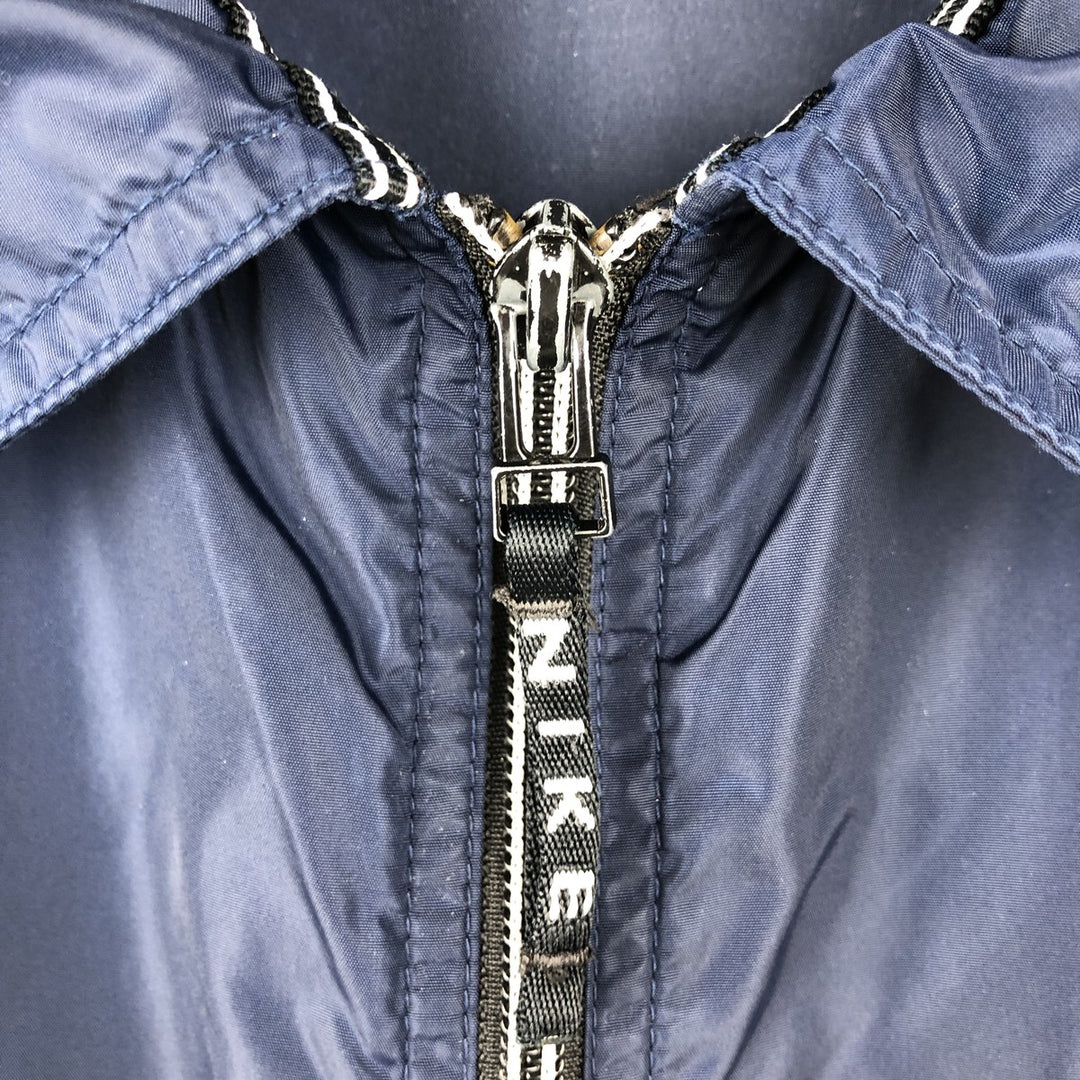 Nike collared windbreaker, men's size L (approx.) polyester navy blue type Vintage Second Hand