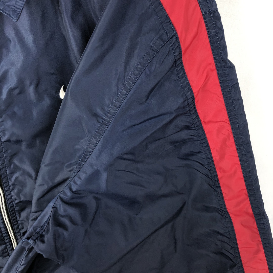 Nike collared windbreaker, men's size L (approx.) polyester navy blue type Vintage Second Hand