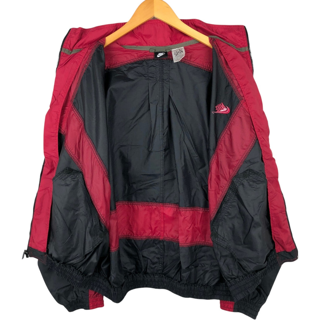 Nike Nylon Jacket, Men's Size L Nylon red type Vintage Second Hand
