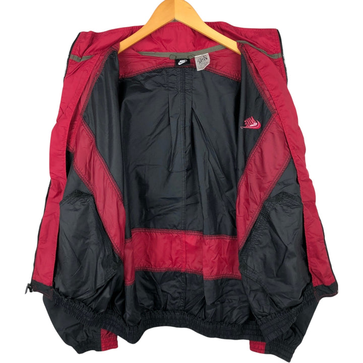 Nike Nylon Jacket, Men's Size L Nylon red type Vintage Second Hand