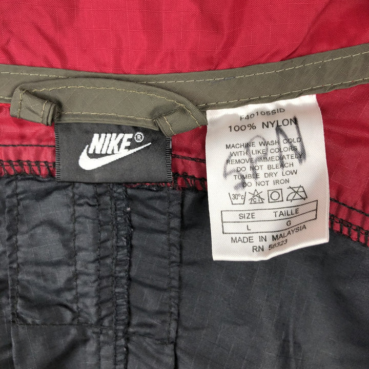 Nike Nylon Jacket, Men's Size L Nylon red type Vintage Second Hand