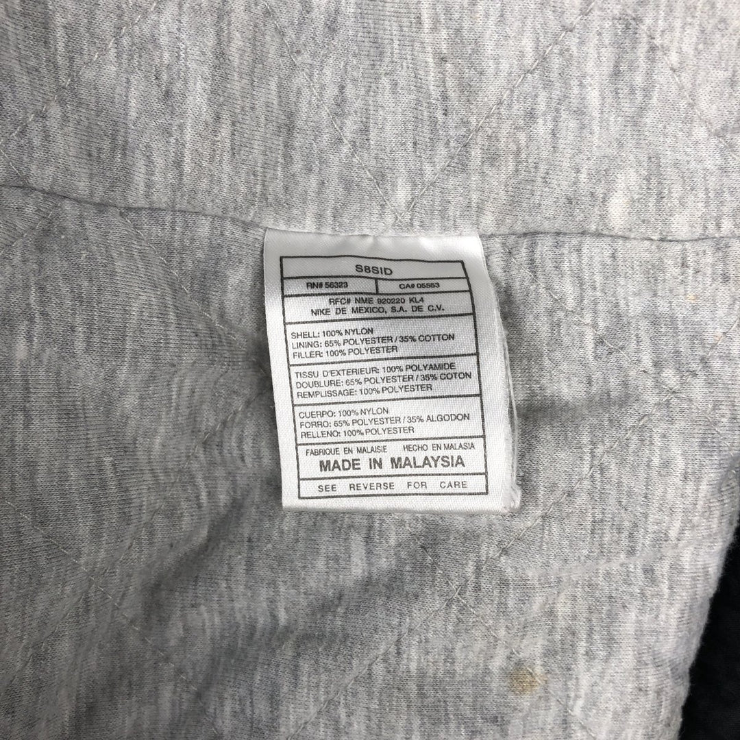 90'S Nike Back Logo Padded Hoodie Puffer Jacket Men's XXL (approx.) Vintage Nylon black type Vintage Second Hand