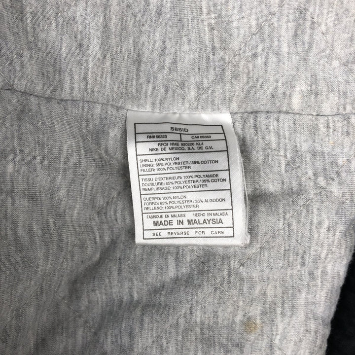 90'S Nike Back Logo Padded Hoodie Puffer Jacket Men's XXL (approx.) Vintage Nylon black type Vintage Second Hand