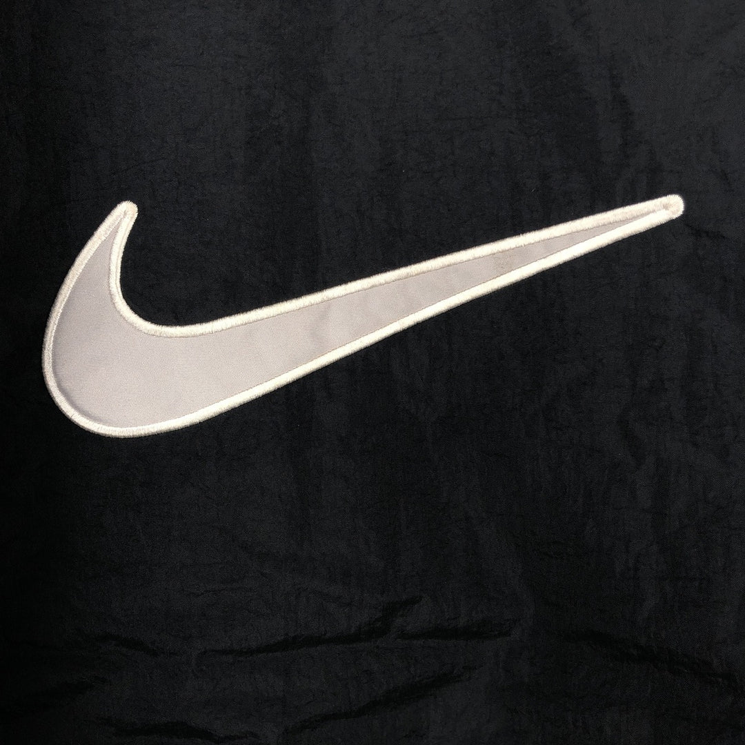 90'S Nike Back Logo Padded Hoodie Puffer Jacket Men's XXL (approx.) Vintage Nylon black type Vintage Second Hand