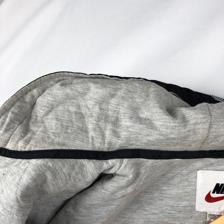 90'S Nike Back Logo Padded Hoodie Puffer Jacket Men's XXL (approx.) Vintage Nylon black type Vintage Second Hand