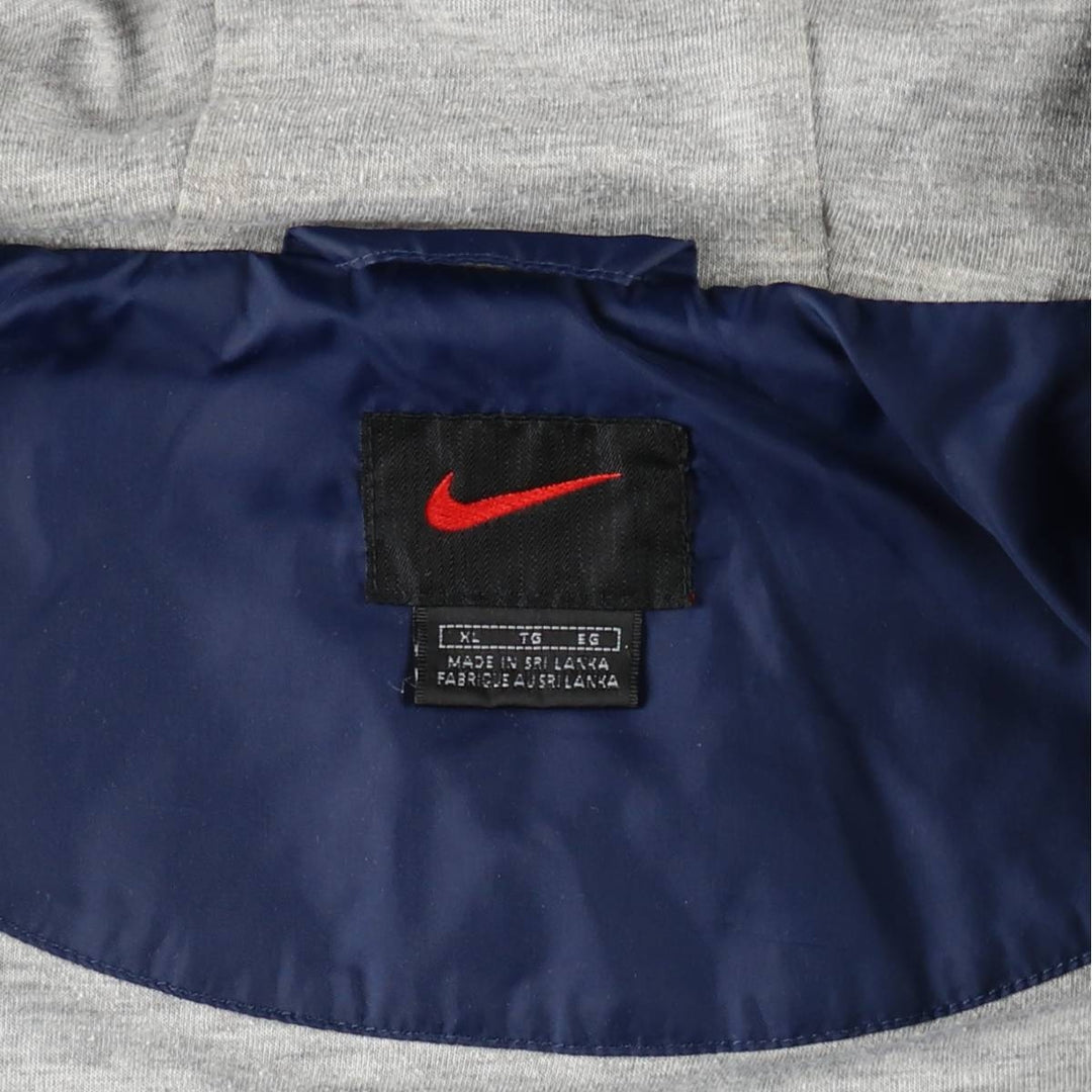 90'S Nike NIKE nylon hoodie, men's XL size, vintage Nylon navy blue type Vintage Second Hand