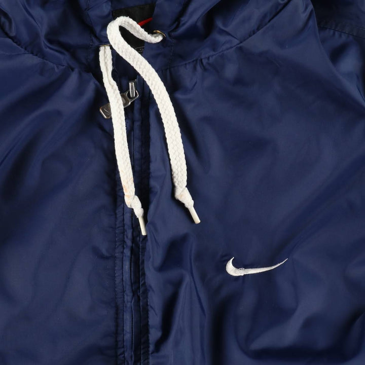 90'S Nike NIKE nylon hoodie, men's XL size, vintage Nylon navy blue type Vintage Second Hand