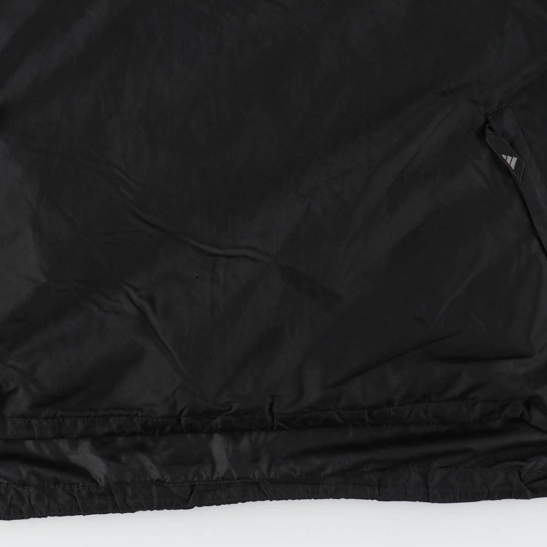 90'S Adidas hooded warm-up pullover, men's size L equivalent, vintage. polyester black type Vintage Second Hand
