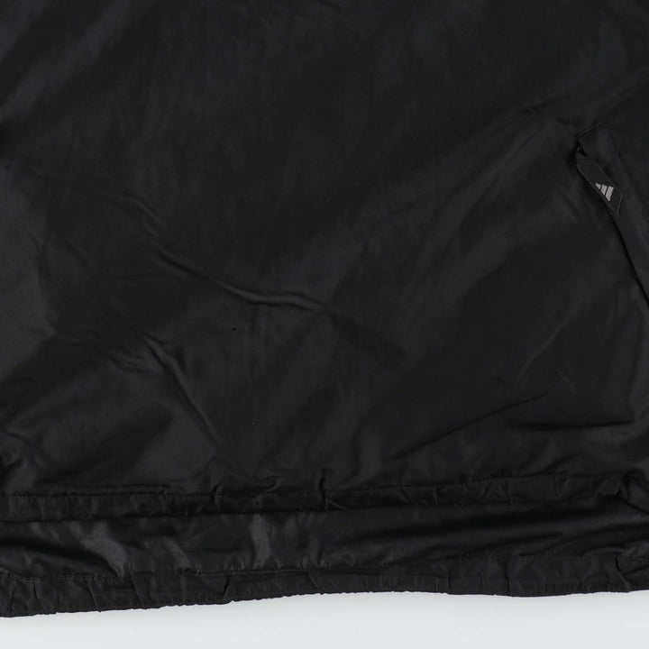 90'S Adidas hooded warm-up pullover, men's size L equivalent, vintage. polyester black type Vintage Second Hand