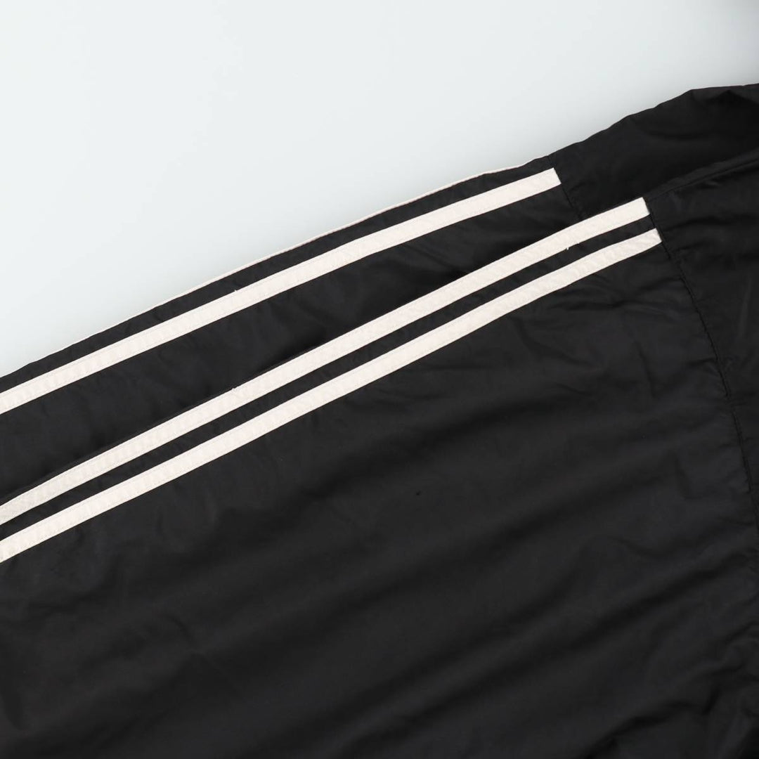 90'S Adidas hooded warm-up pullover, men's size L equivalent, vintage. polyester black type Vintage Second Hand