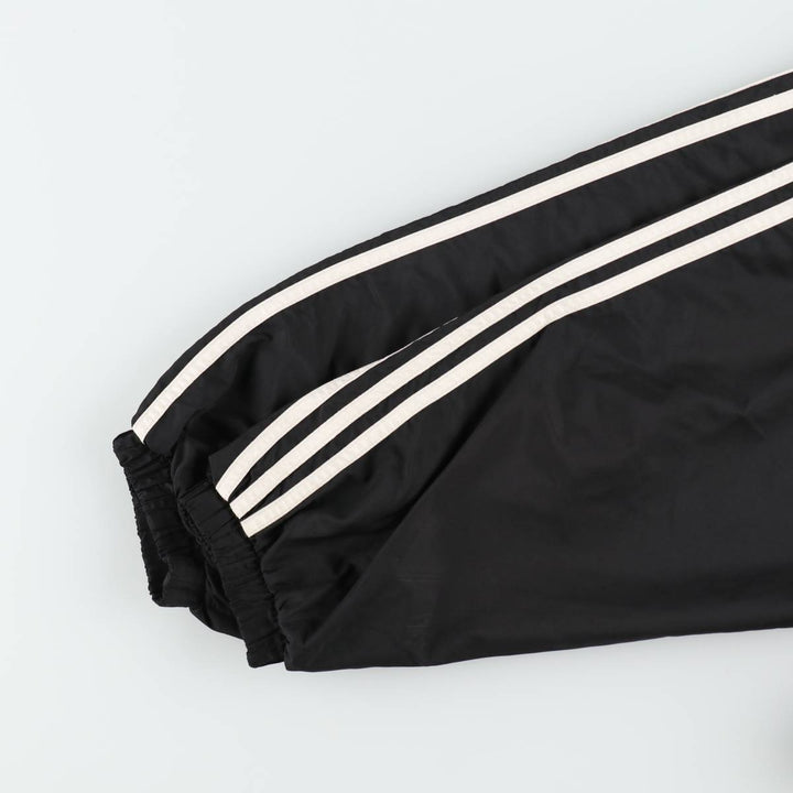 90'S Adidas hooded warm-up pullover, men's size L equivalent, vintage. polyester black type Vintage Second Hand