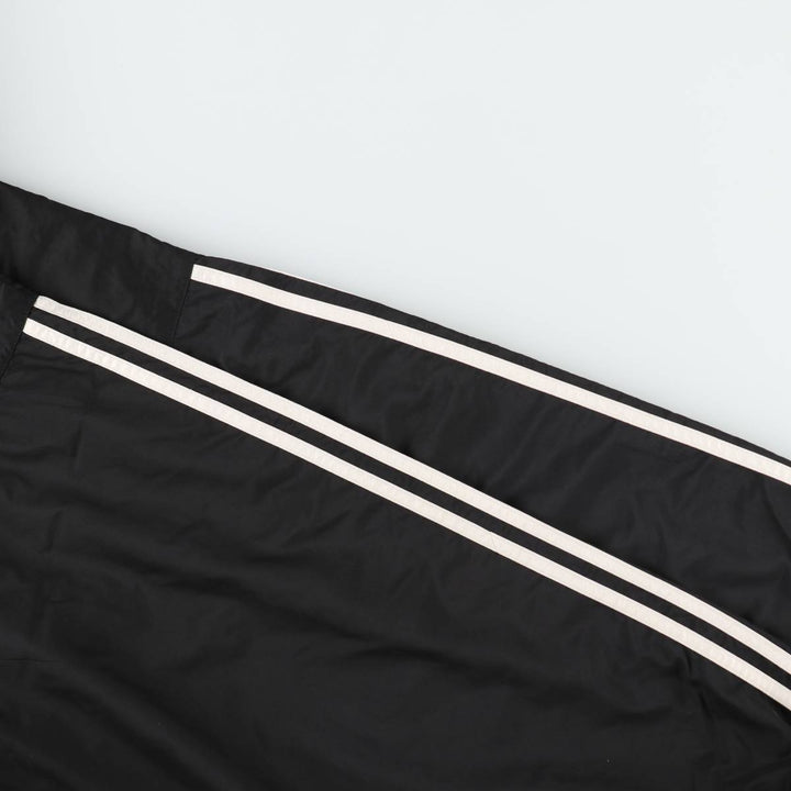 90'S Adidas hooded warm-up pullover, men's size L equivalent, vintage. polyester black type Vintage Second Hand
