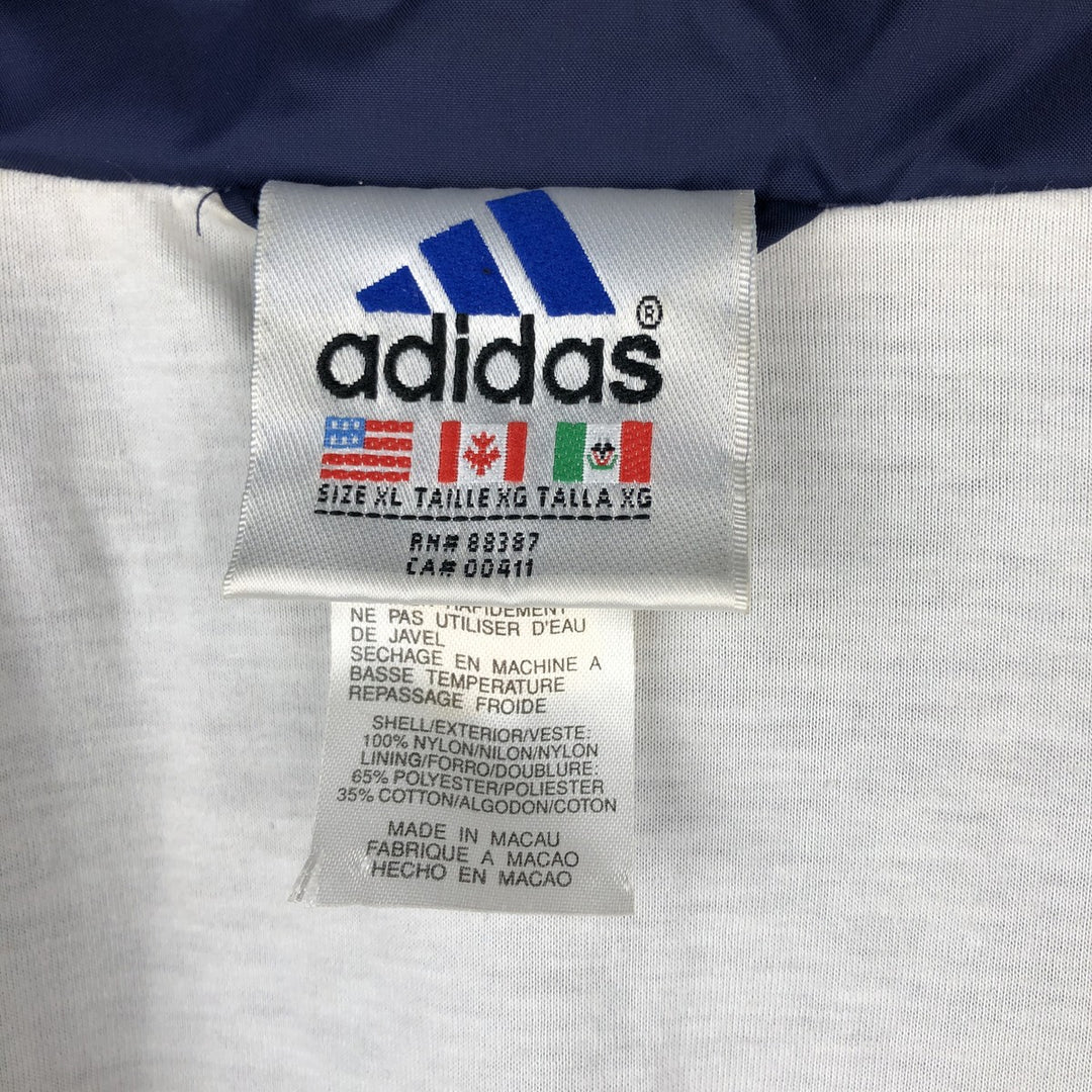 Vintage 90s-00'S Adidas nylon jacket, men's size XL Nylon navy blue type Vintage Second Hand