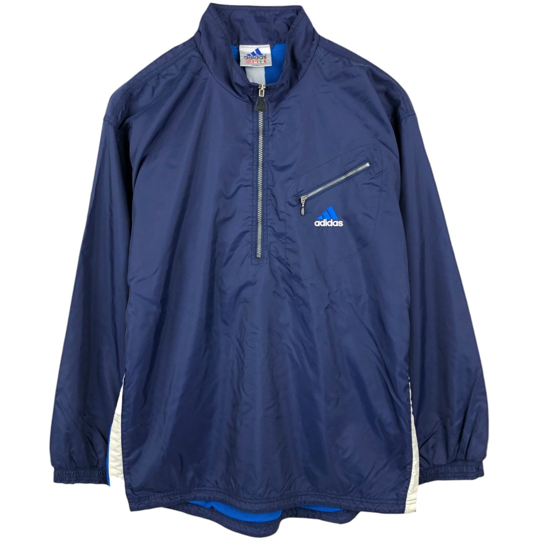90s-00'S Adidas half-zip warm-up pullover, men's size L (approx.) unclear navy blue type Vintage Second Hand