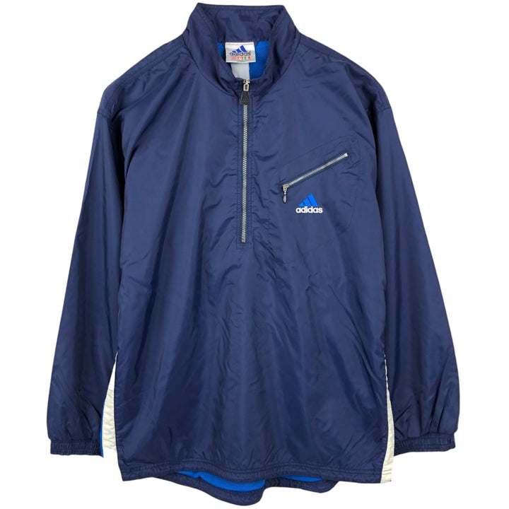 90s-00'S Adidas half-zip warm-up pullover, men's size L (approx.) unclear navy blue type Vintage Second Hand