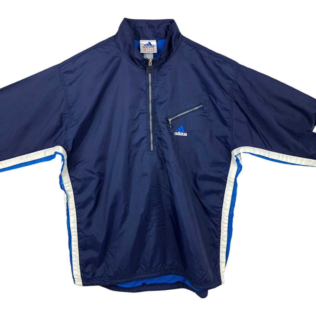 90s-00'S Adidas half-zip warm-up pullover, men's size L (approx.) unclear navy blue type Vintage Second Hand