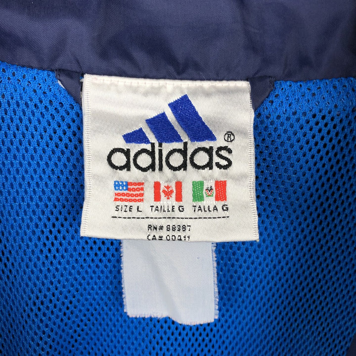 90s-00'S Adidas half-zip warm-up pullover, men's size L (approx.) unclear navy blue type Vintage Second Hand