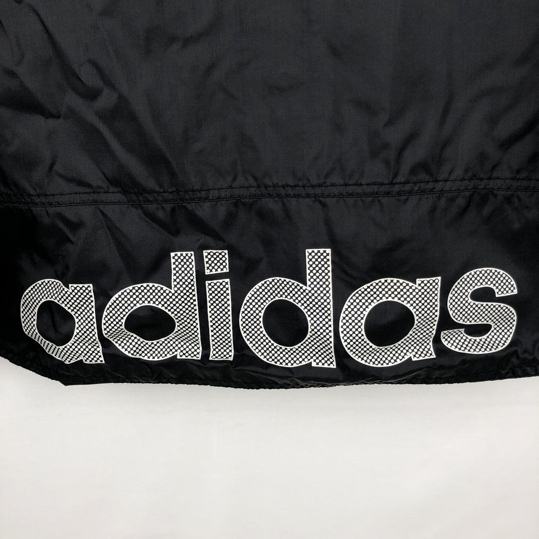 Vintage 90'S Adidas hooded windbreaker, men's size XL equivalent. unclear black type Vintage Second Hand