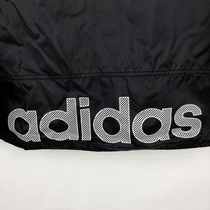 Vintage 90'S Adidas hooded windbreaker, men's size XL equivalent. unclear black type Vintage Second Hand