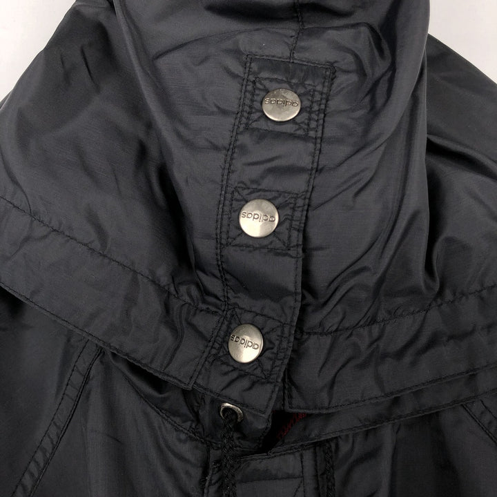 Vintage 90'S Adidas hooded windbreaker, men's size XL equivalent. unclear black type Vintage Second Hand