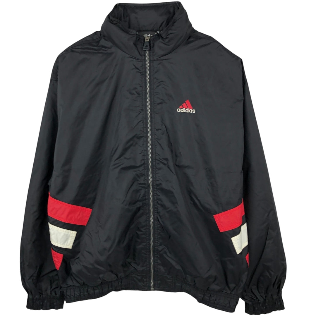 Vintage 80s-90'S Adidas nylon jacket with back logo, size L, men's Nylon black type Vintage Second Hand